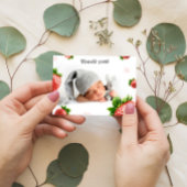 Aardbei Baby shower - Dank u kaart