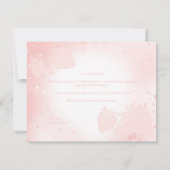 Aardbei Baby Shower - Dankkaart RSVP Kaartje (Achterkant)