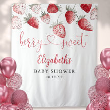 Aardbei Baby Shower Fotobackdrop