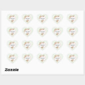 Aardbei Baby shower-groen dank u Sticker (Vel)