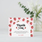 Aardbei Baby shower Hartelijk dank (Staand voorkant)