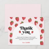 Aardbei Baby shower Hartelijk dank (Voorkant / Achterkant)