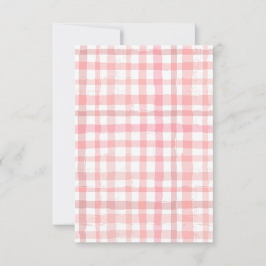 Aardbei Baby shower Hartelijk dank Bedankkaart (Achterkant)