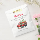  aardbei Baby shower Hartelijk dank Bedankzakje (Gezegeld)