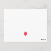 Aardbei Baby shower Hartelijk dank Briefkaart (Achterkant)