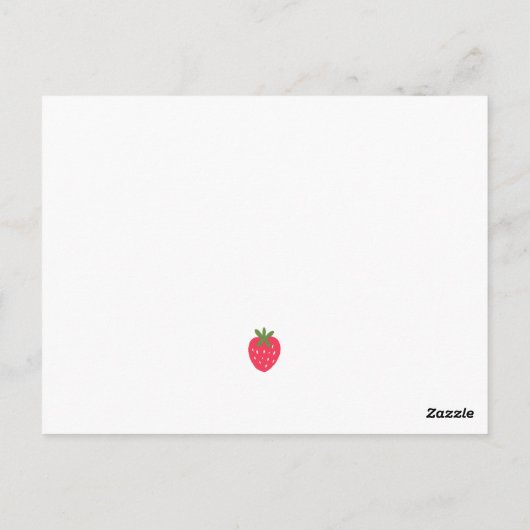 Aardbei Baby shower Hartelijk dank Briefkaart (Achterkant)