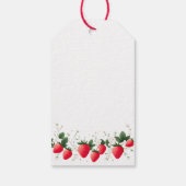 Aardbei Baby shower Hartelijk dank, mevrouw Berry Cadeaulabel (Achterkant)