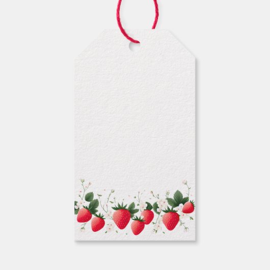 Aardbei Baby shower Hartelijk dank, mevrouw Berry Cadeaulabel (Achterkant)