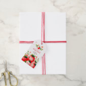 Aardbei Baby shower Hartelijk dank, mevrouw Berry Cadeaulabel (Met Touw)