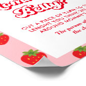 Aardbei Baby shower Hoe groot is haar buik Poster (Hoek)