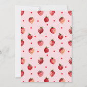 Aardbei Baby shower Invitation | Zoet bessen Kaart (Achterkant)