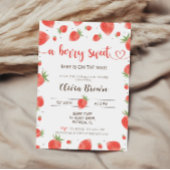Aardbei Baby shower Invitation | Zoet bessen Kaart
