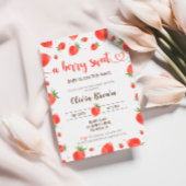 Aardbei Baby shower Invitation | Zoet bessen Kaart