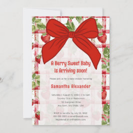 Aardbei baby shower kaart