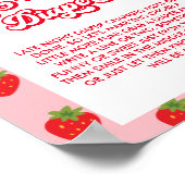 Aardbei Baby shower Late Night Luiers Game Poster (Hoek)