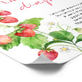 Aardbei Baby shower Late Night Luiers Poster (Hoek)