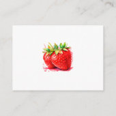 Aardbei Baby shower Luier Raffle Kaart (Achterkant)