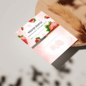 Aardbei Baby shower Luier Raffle Kaart Visitekaartje