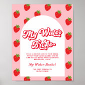Aardbei Baby shower Mijn Water Broke Game Poster (Voorkant)