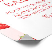 Aardbei Baby shower Momosa Bar Poster (Hoek)