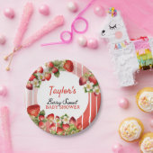 Aardbei Baby shower Papier Borden Papieren Bordje (Feest)