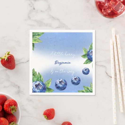 Aardbei Baby shower Papier servet (Insitu)