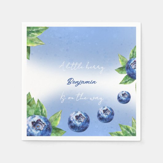 Aardbei Baby shower Papier servet (Voorkant)