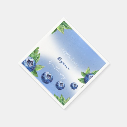 Aardbei Baby shower Papier servet (Hoek)