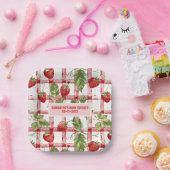 Aardbei baby shower papieren bordje (Feest)