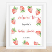 Aardbei baby shower poster