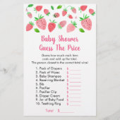 Aardbei Baby shower raadt prijsspel (Voorkant)