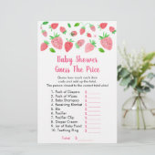 Aardbei Baby shower raadt prijsspel (Staand voorkant)