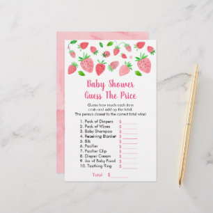 Aardbei Baby shower raadt prijsspel