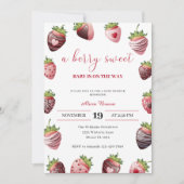 Aardbei Baby shower Red Berry Sweet Kaart (Voorkant)