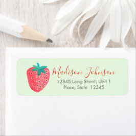 Aardbei | BABY SHOWER | Retouradreslabels Etiket