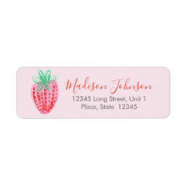 Aardbei | BABY SHOWER | Retouradreslabels Etiket