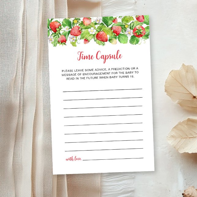 Aardbei Baby Shower Tijd Capsule (Creator heeft geüpload)