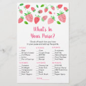 Aardbei-Baby shower Wat zit er in je paardenspel (Voorkant)