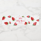 Aardbei Baby shower Waterflesetiket Waterfles Etiket (Enkel label)