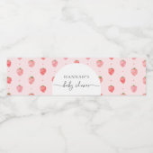 Aardbei Baby shower Waterflesetiketten Waterfles Etiket (Enkel label)