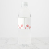 Aardbei Baby shower Waterflesetiketten Waterfles Etiket (Achterkant)