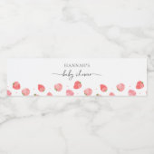 Aardbei Baby shower Waterflesetiketten Waterfles Etiket (Enkel label)