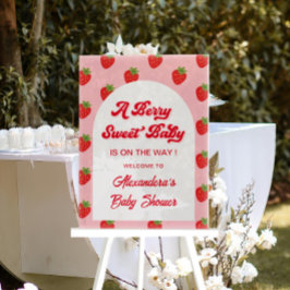Aardbei Baby shower Welkom Acryl Bord