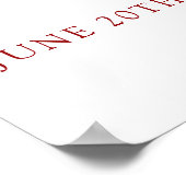 Aardbei | Baby shower welkomstbord Poster (Hoek)