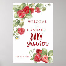 Aardbei | Baby shower welkomstbord