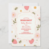 Aardbei Baby shower | Zoet bessen Kaart (Voorkant)