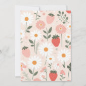 Aardbei Baby shower | Zoet bessen Kaart (Achterkant)