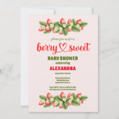Aardbei Baby shower | Zoet bessen Kaart (Voorkant)