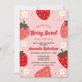 Aardbei Baby shower | Zoet bessen Kaart (Voorkant)