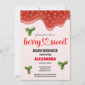 Aardbei Baby shower | Zoet bessen Kaart (Voorkant)